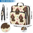 thumbnail image 3 of DIXRUYEE Zipper Binder trapper keeper Documents Organized Bowed Poodles Printed, 3 of 8