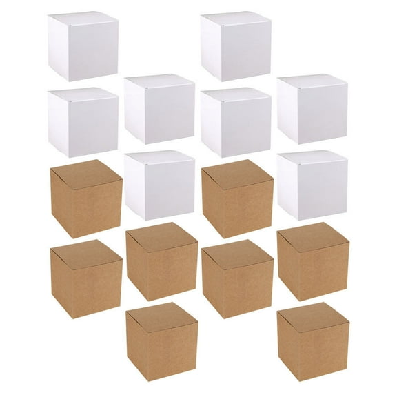 BESTYASH 20Pcs Mini Box in Brown Cardboard for Bakery Packaging and Storage