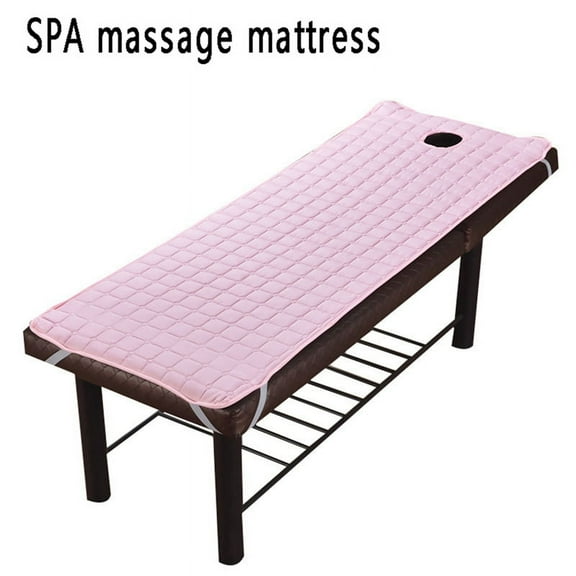 Mattress for Massage Table Bed with Hole, Beauty Salon Pad, Non-Slip Cushion 185X70cm Pink