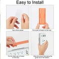 thumbnail image 5 of Luxtrada 8 Pcs Self-Adhesive Desktop Socket Fixer, Adhesive Punch Free Socket Holder Cable Management Punch Free Surge Protector, Desktop Mountable Plug-in Socket Fixer Bracket Stand (Orange), 5 of 8