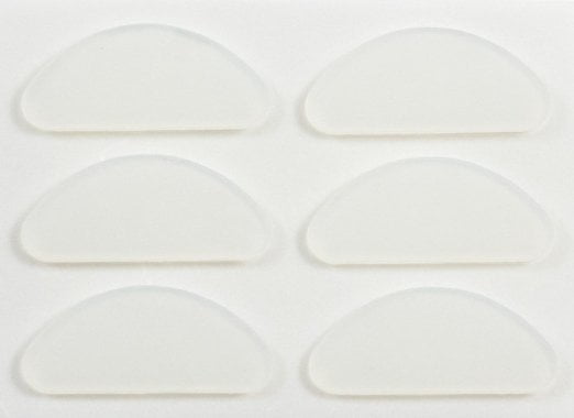 GMS Optical® Premium Silicone Adhesive Half Moon Nose Pads (3 Pair) (Clear)