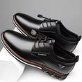 thumbnail image 4 of Zapatos de cuero para hombre de talla grande, zapatos de punta redonda para hombre, zapatos casuales y cómodos para hombre, 4 of 6