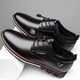 thumbnail image 4 of Zapatos de cuero para hombre de talla grande, zapatos de punta redonda para hombre, zapatos casuales y cómodos para hombre, 4 of 6