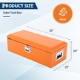thumbnail image 3 of BeesClover Heavy Duty Steel Truck Bed Tool Box, Powder-Coated Diamond Plate Storage Chest with Side Handle & Lock, Durable Metal Toolbox Organizer for Pickup, RV, Trailer, 3 of 9