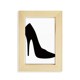 thumbnail image 1 of Tacones negros silueta patron Escritorio de madera Arte Pintura 5x7 pulgadas marco de foto foto, 1 of 4