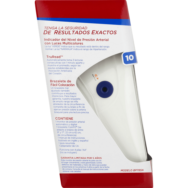 Instruction Manual English/Espan Silver Upper Arm Blood Pressure