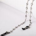 thumbnail image 3 of Silver/Rose Gold Heart Eyeglass Chain for Men and Women (Silver), Large, 3 of 4