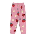 thumbnail image 5 of Xecao Strawberry and Ladybugs Women's Straight Lounge Pajama Pants: The Epitome of Relaxed Sleepwear, 5 of 9