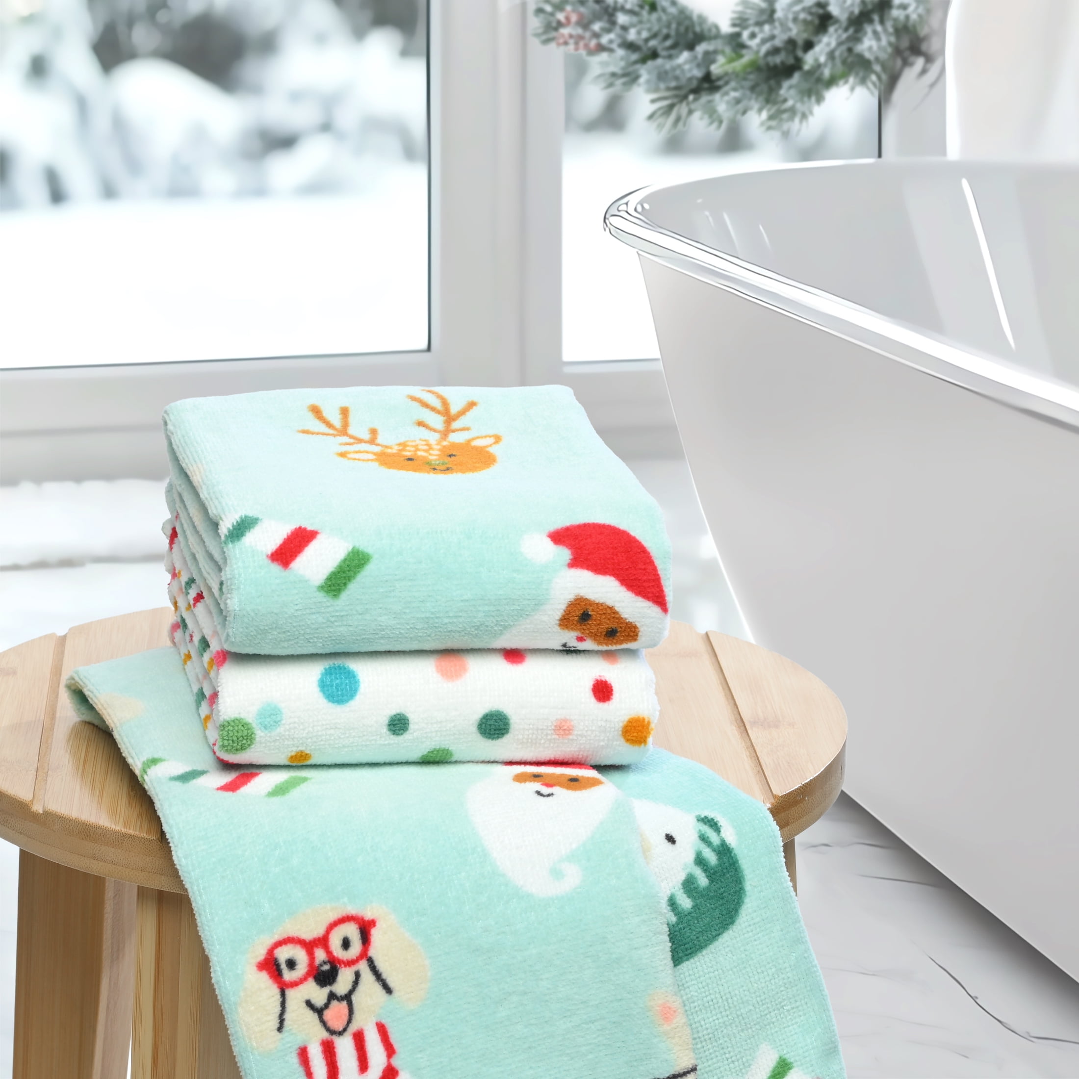 Holiday Time 3PK Hand Towel