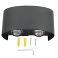thumbnail image 2 of Lámpara De Pared LED De Aluminio, 50 HZ 60 HZ 4 W 85-265 V 3000 K Luz Cálida Cuentas De Lámpara LED Luces De Pared LED Arriba Y Abajo De Aluminio Fundido A Presión Con Llave, 2 of 7
