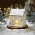 thumbnail image 4 of Christmas Winter Village Houses Set LED Lighted DIY Christmas Figurines Delicate White Snow Christmas Decor, 4 of 5