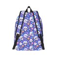 thumbnail image 2 of Naloa flower Skull cartoon Canvas Backpack for Men Women Rucksack Casual Travel Daypack College Tote Satchel Bookbag for Teens-Medium, 2 of 7