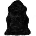 thumbnail image 4 of Genuine Sheepskin Rug Extra Soft Natural Pelt Black , Single Pelt 2' x 3', 4 of 4