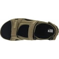 thumbnail image 6 of Drew Shoe Mens Warren Leather Open Toe Sport Sandals 8.5 Wide Olive, 6 of 7