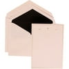 JAM Paper Wedding Invitation Set, Large, 5 1/2 x 7 3/4, White Card with Jewels & Black Lined Envelope and Ivory Heart Jewel Set, 50/pack