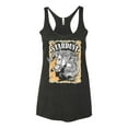 thumbnail image 2 of Wild Bobby Star Dust Horse Black and Yellow Distressed Vintage Women Tri-Blend Racerback Tank Top, Vintage Black, Small, 2 of 6