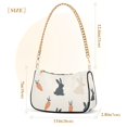 thumbnail image 3 of FORMRS Womens Shoulder Bag with Chain Strap Clutch Purse Cute Tote Handbag, Bunnies and Carrots, 3 of 7