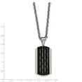 thumbnail image 2 of Stainless Steel Polished Black Ip-plated Dog Tag Necklace - 24 Inch, 2 of 2