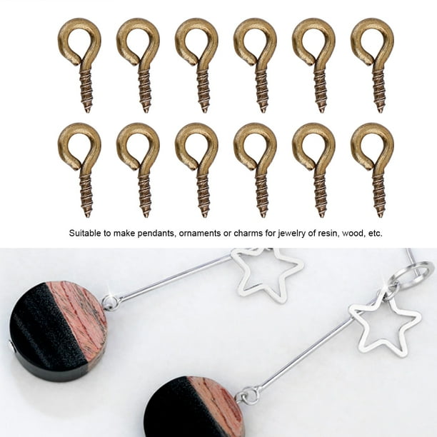 TOPINCN Eye Pins 3Colors 200Pcs Bag Eye Pins Eyepins Alloy Thread Screw Eye Hooks Jewelry Findings Thread Eye Pins