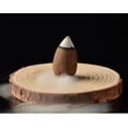 thumbnail image 3 of Quemador de incienso con reflujo de aromaterapia antiestrés con diseño de pico de montaña, estatua decorativa para el hogar para meditación, soporte de incienso multifunción, material cerámico,, 3 of 4