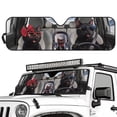 thumbnail image 4 of Binienty Black Cat Car Sun Shade Windshield Universal for Jeep Wrangler JL 2-Door 2018-2025 Reflect UV Sun Shade For Car Window Foldable Auto Shield Protector, 4 of 7