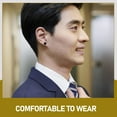 thumbnail image 3 of OULII 2 Pcs Boucles d'Oreilles pour Hommes Clous Noirs Ronds Style Vitrine Classique, 3 of 8