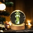 thumbnail image 5 of Gnmfd Crystal Night Light Engraved Holy Family Figurine LED Color Changing Lamp with Wooden Base Catholic Religious Decorative Night Light for Bedroom Living Room Desk Table Holiday Gift, 5 of 6