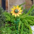thumbnail image 3 of Metal Sunflower Windmill Flower Wind Spinner with Ground Stake Vertical Sculpture Stake Wind Spinner for Outside, 3 of 7
