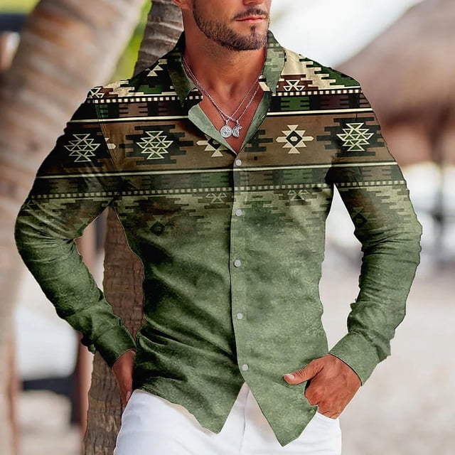 Camisa deportiva de moda de primavera y verano para hombre, camisa de fiesta con solapa y botones, informal, de manga larga morada, novedad de 2024