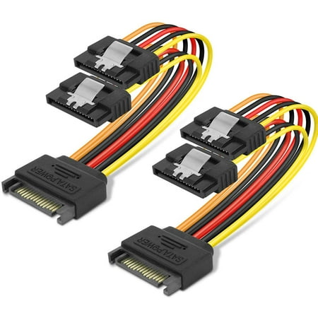 know dynamic Limestone 15 Pin SATA Power Y-Splitter Cable 8 Inches - 2 Pack | Walmart Canada