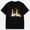 Black-294, variant on Women's Distressed Jack-o-Lantern with Bow Pumpkin Shirt, Halloween Graphic Short Sleeve T-Shirt