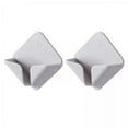 thumbnail image 1 of 2x Ganchos de Organización Sin Perforaciones Impermeables Gris 2 piezas, 1 of 3
