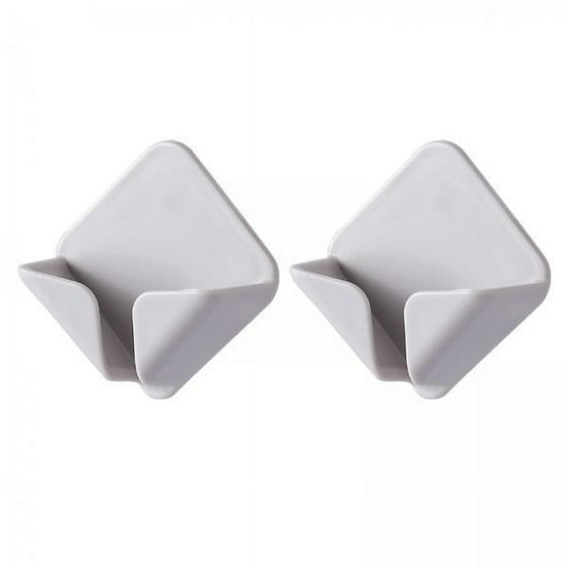 2x Ganchos de Organización Sin Perforaciones Impermeables Gris 2 piezas