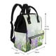 thumbnail image 2 of Disketp Purple Butterfly On Wild Mochila de Pañales de Gran Capacidad con Múltiples Bolsillos, Mochila de Viaje Multifuncional para Bebé, Unisex, Moderna y Resistente, 2 of 6