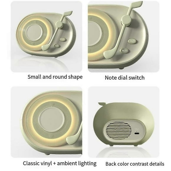 Bluetooth Speaker 1200mAh Desktop Ambient Light Wireless Bluetooth Speaker Fluorescent Subwoofer Film Speaker A
