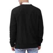 Iceglad Mens Crewneck Sweater Soft Cotton Rib Knit Casual Long Sleeve Classic Pullover Sweater