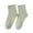 Green, variant on Xijirk Women Ruffle Plaid Crew Socks Soft Retro Gingham Check Mid Calf Socks for Daily Casual Wear Size:One Size