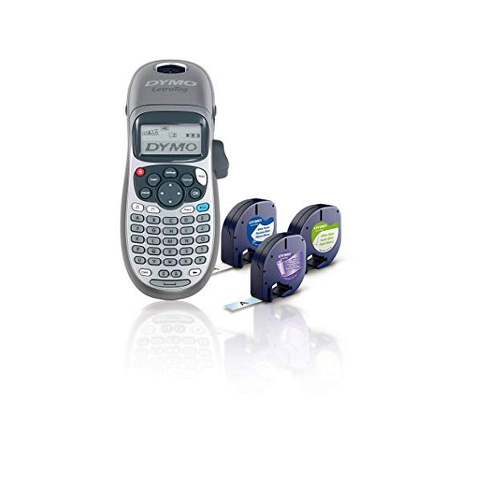 DYMO Label Maker with 3 Bonus Labeling Tapes LetraTag 100H Handheld