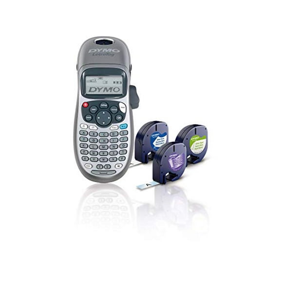 DYMO Label Maker with 3 Bonus Labeling Tapes LetraTag 100H Handheld Label Maker & LT Label