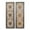 Brown Carved Floral Rectangle S/2 48"H, 16"W, variant on DecMode Brown Wooden Handmade Intricately Carved Floral Wall Decor
