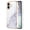 White, variant on Case for Google Pixel 8 Marble-patterned gold-edge phone case - Stylish protection