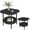 Black, variant on Storage Rack,Tier Side Table End Table Side Table Small Sofa Coffee Side Tables Bedroom Indoor Outdoor With Removable Tray For Living Room Bedroom Balcony And Easy To Assemble
