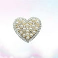 thumbnail image 2 of SHISUYAN Clip Style Car Perfume Base Heart Shape Pearl Rhinestone Decor Aromatherapy Solid Perfume Diffuser Auto Vehicle Inner Dashboard Decoration Valentine's Gift (Silver), 2 of 8