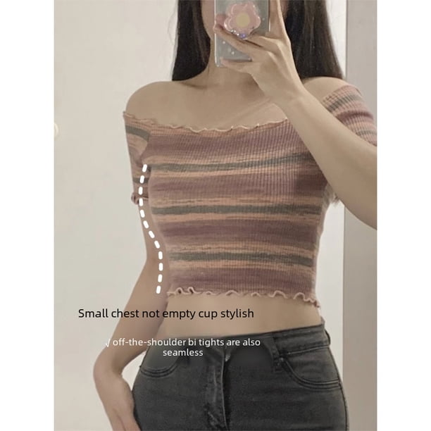 Sujetador invisible sin tirantes, ropa interior para mujer, sujetador fijo de una pieza con almohadilla para el pecho, sin aro de acero, sujetador de tirantes para niñas, sujetador fino