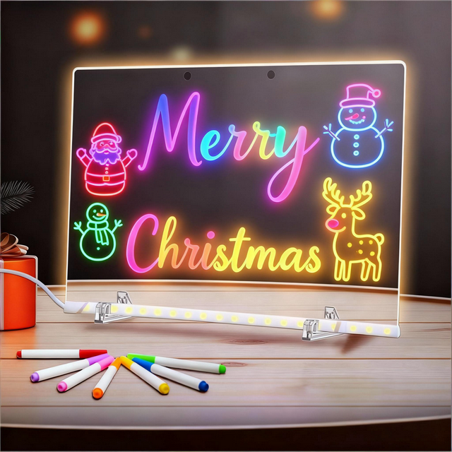 Drawing Board - LED Drawing Board For Kids,LED Note Drawing Board Tablet With Colors, LED Writing Board Gift