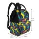 thumbnail image 2 of Disketp Colorful Sharks Mochila de Pañales de Gran Capacidad con Múltiples Bolsillos, Mochila de Viaje Multifuncional para Bebé, Unisex, Moderna y Resistente, 2 of 6