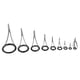 thumbnail image 1 of 9pcs Anillos de material acero Inoxidable Guías de Caña de Reparación de Línea de Consejos, 9 Varios Tamaños de Guías de Varilla de Sharpla Guías para cañas de pescar, 1 of 8