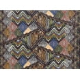thumbnail image 2 of Zelouf Texture Geo Double Border On Ity  , Sewing, DIY, Crafts Fabric by the Yard, 274 Olive/blue, 5 Yard, 2 of 2