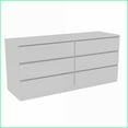 thumbnail image 4 of Dressers, Classic 6-Drawer Double Dresser 60.4” Wide | White Particle Board, 4 of 15