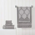 thumbnail image 5 of Amrapur Overseas Artesia Damas Ensemble d'Essuie-mains Jacquard Réversible en 6 Pièces (Gris), 5 of 5